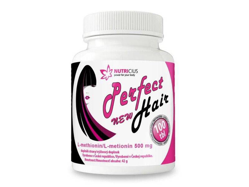 Nutricius Perfect HAIR New - methionin 500 mg 100 tablet Nutricius Perfect HAIR New - methionin 500 mg 100 tablet
