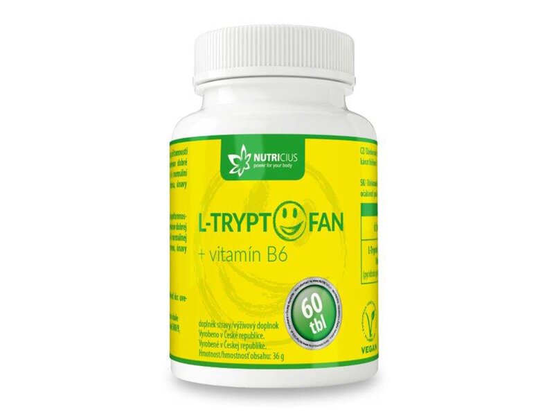 Nutricius L-Tryptofan + vitamin B6 200 mg/2,5 mg 60 tablet