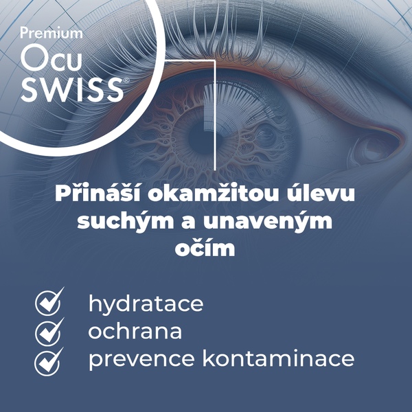Premium Ocuswiss 0,3 % HA zvlhčující oční kapky 10 ml Premium Ocuswiss 0,3 % HA zvlhčující oční kapky 10 ml