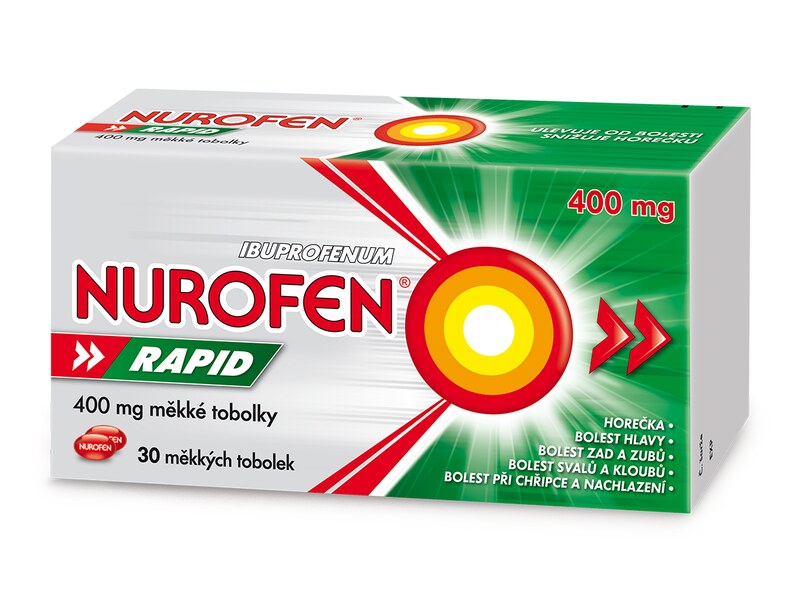 Nurofen Rapid 400 mg 30 měkkých tobolek