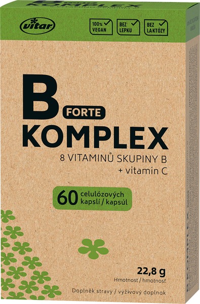 Vitar B-komplex Forte EKO 60 kapslí Vitar B-komplex Forte EKO 60 kapslí