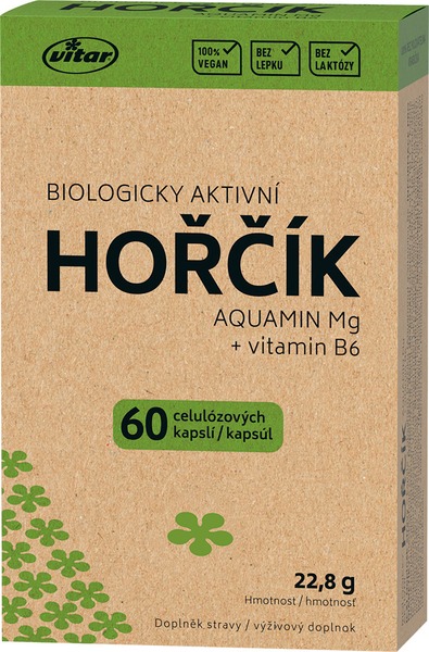 Vitar Origin Hořčík Aquamin 60 kapslí