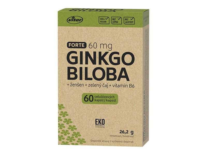 Vitar Ginkgo Biloba Forte EKO 60 kapslí