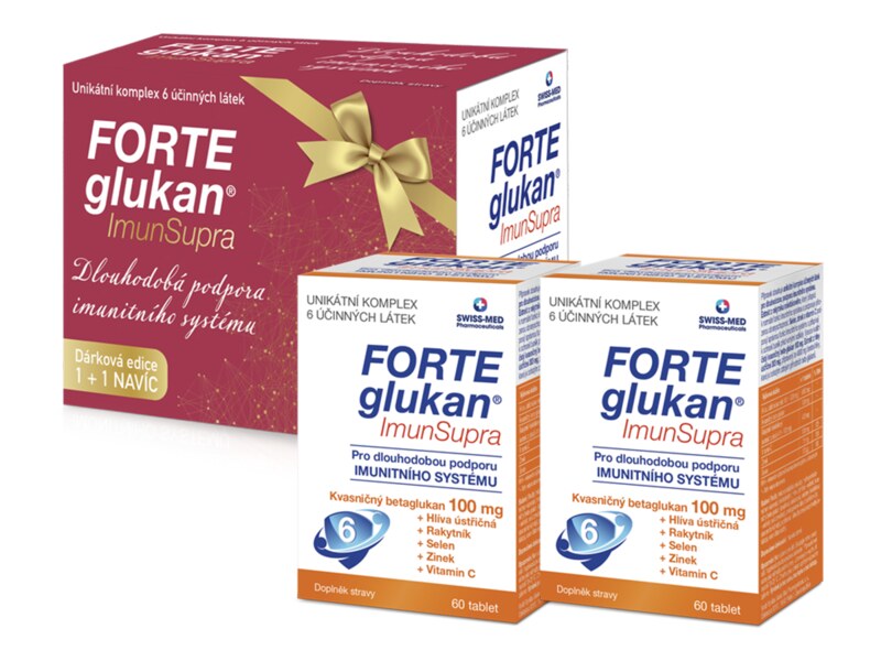 FORTEglukan® ImunSupra 60 tablet Vánoční edice 1+1 ZDARMA