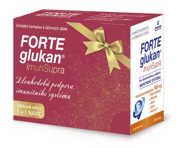 FORTEglukan® ImunSupra 60 tablet Vánoční edice 1+1 ZDARMA