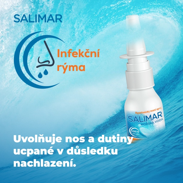 Salimar Hypertonická mořská voda 30 ml 1+1 ZDARMA Salimar Hypertonická mořská voda 30 ml 1+1 ZDARMA
