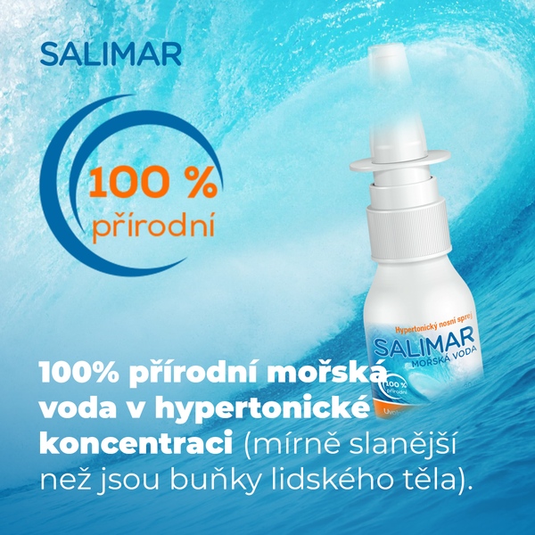 Salimar Hypertonická mořská voda 30 ml 1+1 ZDARMA Salimar Hypertonická mořská voda 30 ml 1+1 ZDARMA