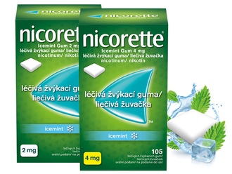 Nicorette® Icemint Gum 2/4 mg léčivá žvýkací guma