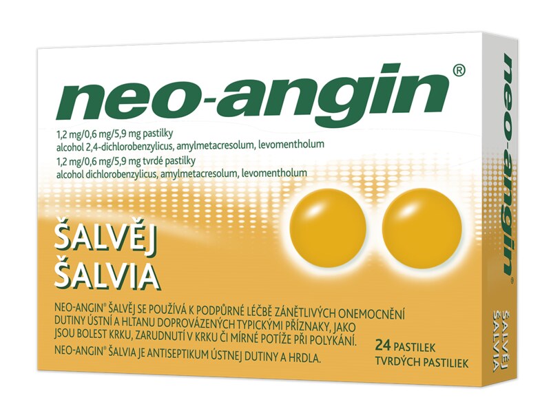 Neo-angin šalvěj 24 pastilek