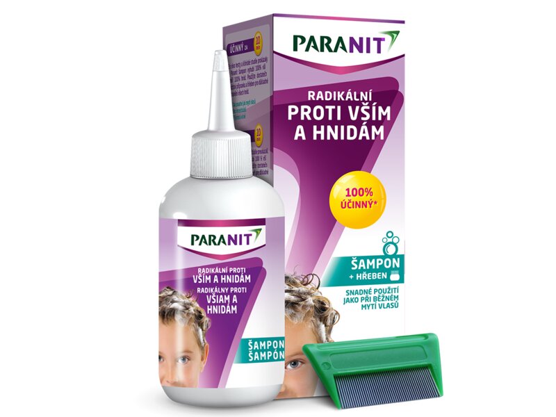 Paranit Radikální šampon + hřeben 
