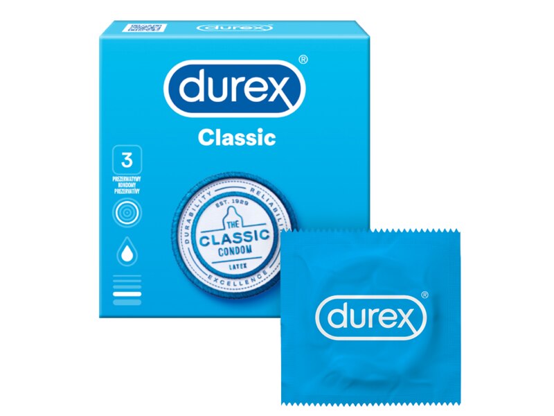Durex Classic prezervativ 3 ks