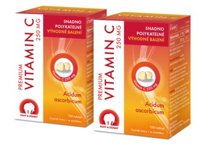 Premium Vitamin C 250 mg 100 tablet 1+1 ZDARMA Premium Vitamin C 250 mg 100 tablet 1+1 ZDARMA