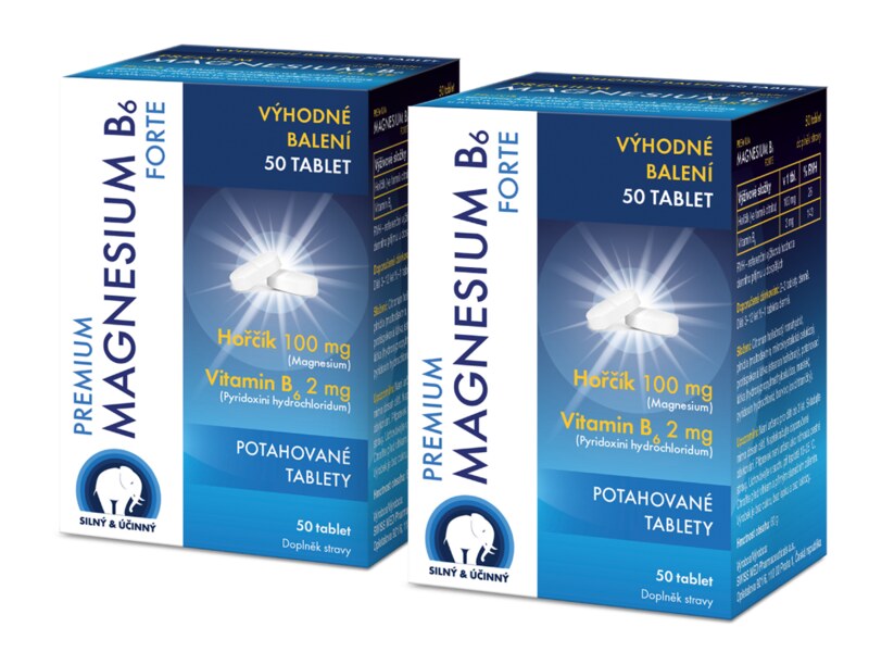 Premium Magnesium B6 Forte 50 tablet 1+1 ZDARMA Premium Magnesium B6 Forte 50 tablet 1+1 ZDARMA