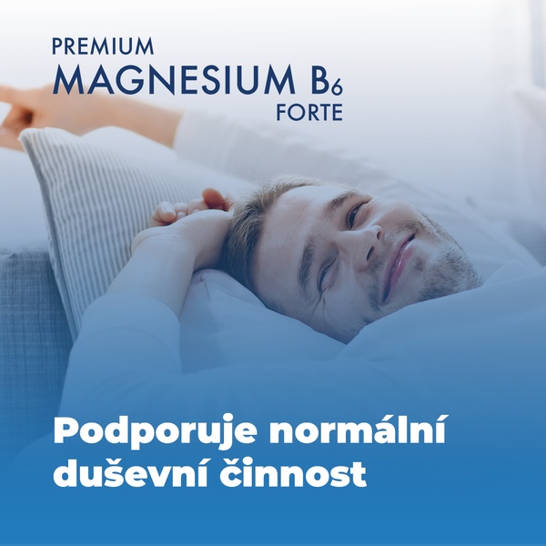 Premium Magnesium B6 Forte 50 tablet  1+1 ZDARMA