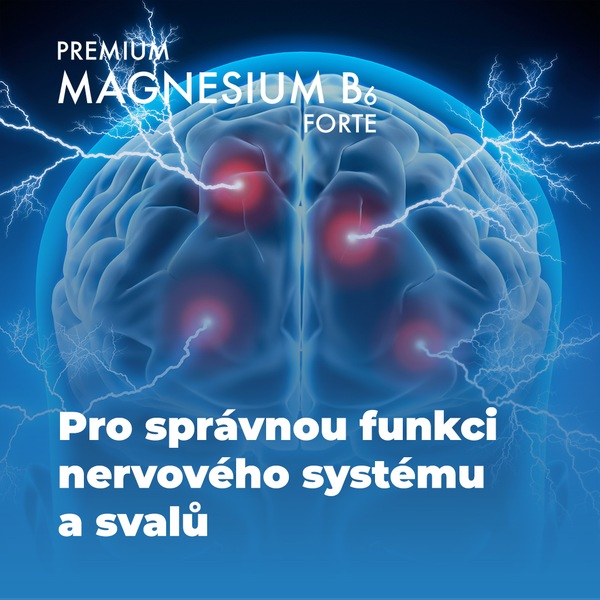 Premium Magnesium B6 Forte 50 tablet  1+1 ZDARMA