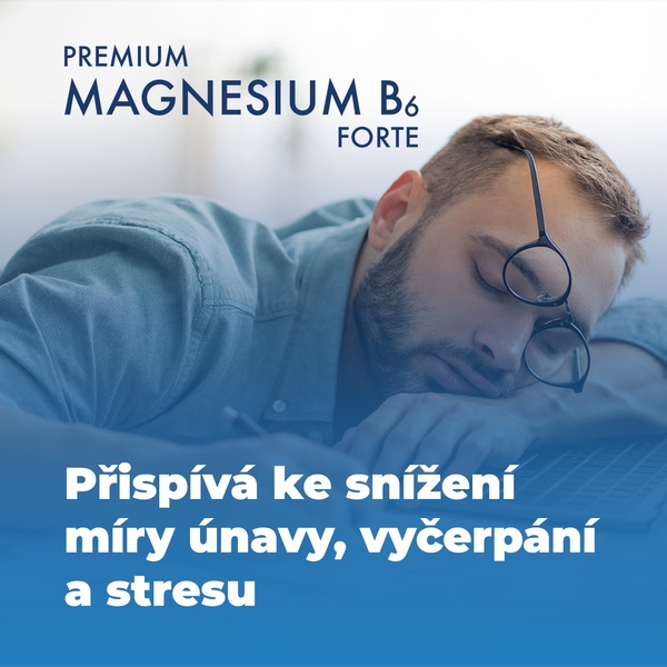 Premium Magnesium B6 Forte 50 tablet  1+1 ZDARMA