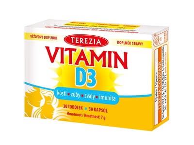 Terezia Vitamin D3 1000 IU 30 tobolek Terezia Vitamin D3 1000 IU 30 tobolek