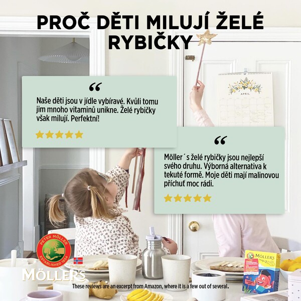 Mollers Omega 3 Želé rybičky malinová příchuť 45 žvýkacích tablet