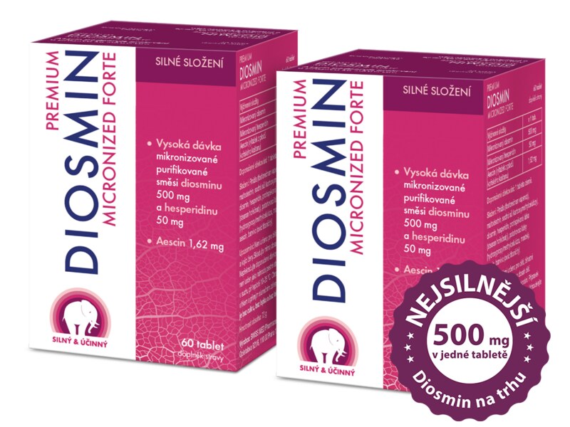 Premium Diosmin Micronized Forte 60 tablet  1+1 ZDARMA
