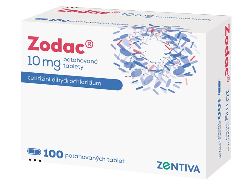 Zodac 10 mg 100 potahovaných tablet