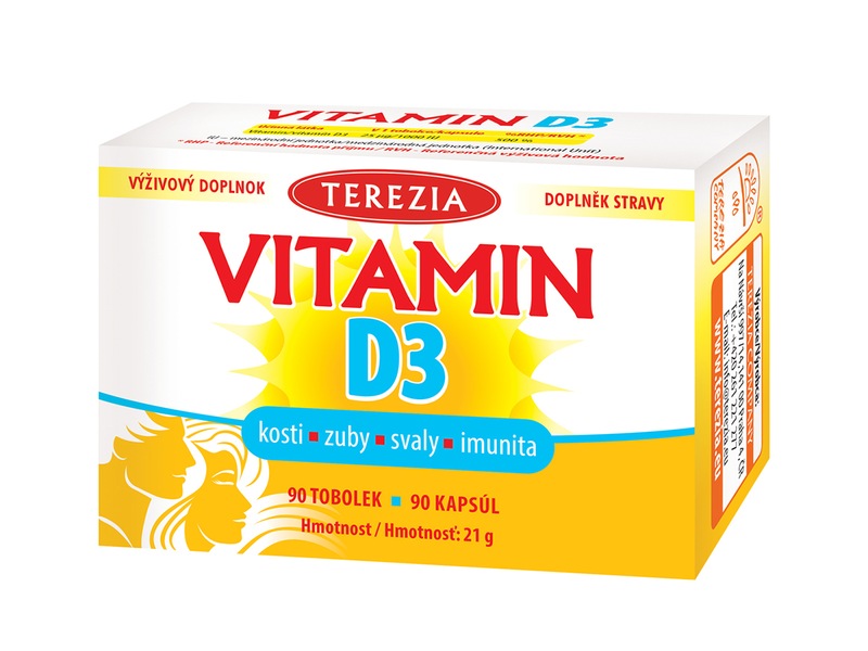 Terezia Vitamin D3 1000 IU 90 tobolek Terezia Vitamin D3 1000 IU 90 tobolek