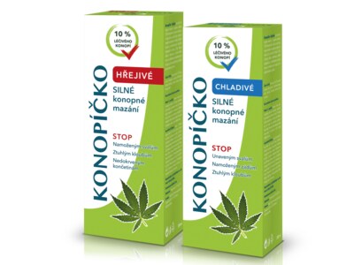 Konopíčko hřejivé 200 ml + Konopíčko chladivé 200 ml 1+1 ZDARMA