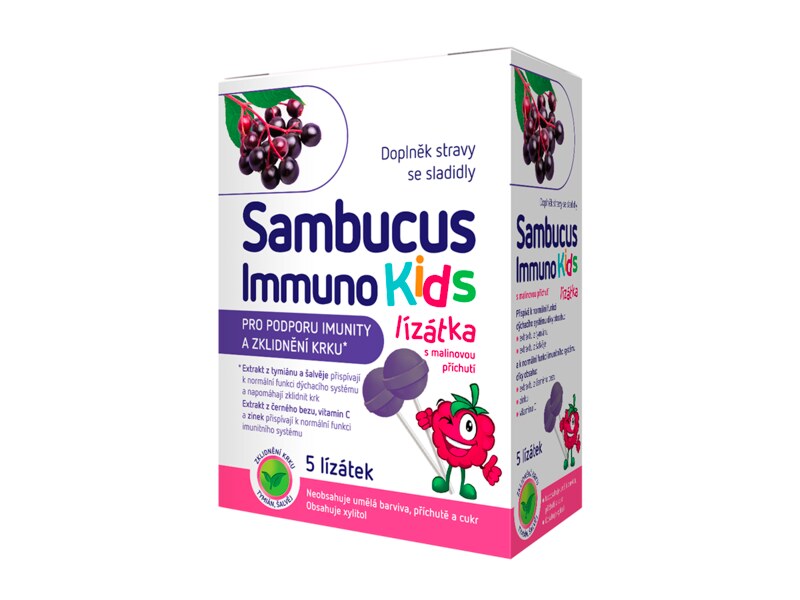 Sambucus Immuno Kids lízátka 5 ks