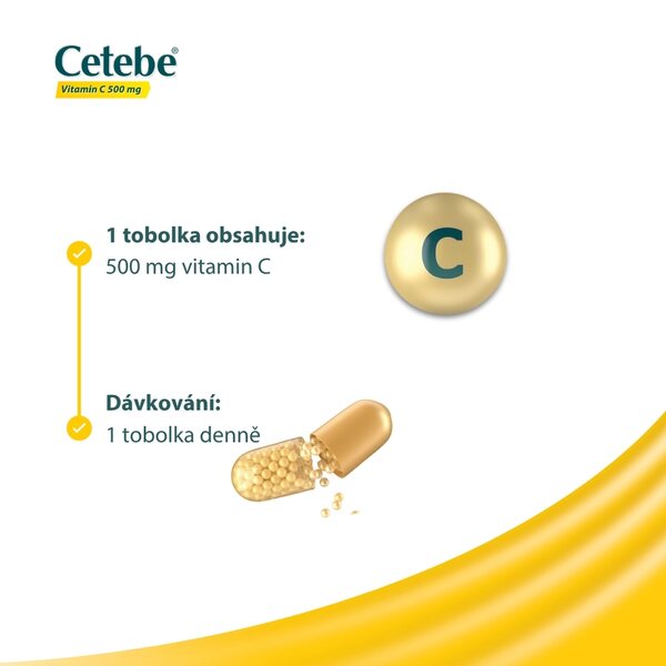 Cetebe Vitamin C 500 mg 60 kapslí
