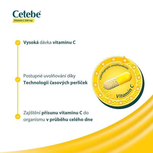 Cetebe Vitamin C 500 mg 60 kapslí Cetebe Vitamin C 500 mg 60 kapslí