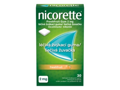 Nicorette Freshfruit Gum 2 mg léčivá žvýkacích guma 30 žvýkaček