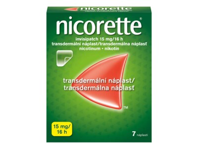 Nicorette Invisipatch 15 mg/16 h 7 transdermálních náplastí