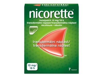 Nicorette Invisipatch 10 mg/16 h 7 transdermálních náplastí Nicorette Invisipatch 10 mg/16 h 7 transdermálních náplastí