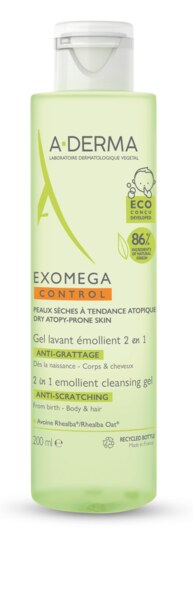 A-Derma Exomega Control zvláčňující mycí gel 2v1 200 ml 