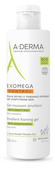 A-Derma Exomega Control zvláčňující pěnivý gel 500 ml 