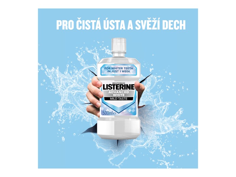 Listerine Advance White Mild Taste ústní voda 500 ml Listerine Advance White Mild Taste ústní voda 500 ml
