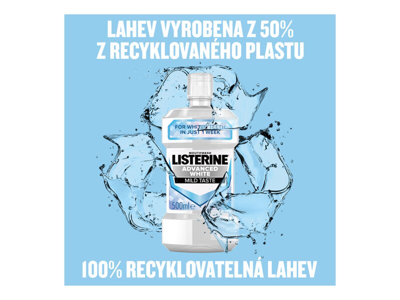 Listerine Advance White Mild Taste ústní voda 500 ml Listerine Advance White Mild Taste ústní voda 500 ml