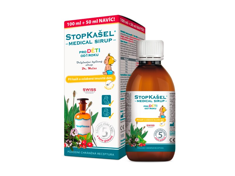 Dr. Weiss Stopkašel Medical sirup od 1 roku 100+50 ml