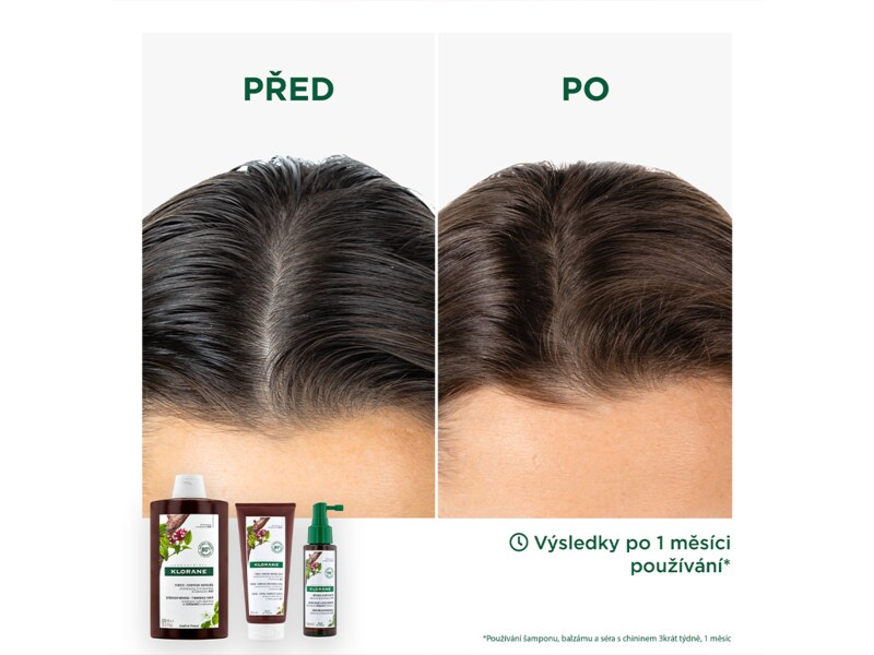 Klorane Šampon při vypadávání vlasů s chininem a BIO protěží alpskou 400 ml