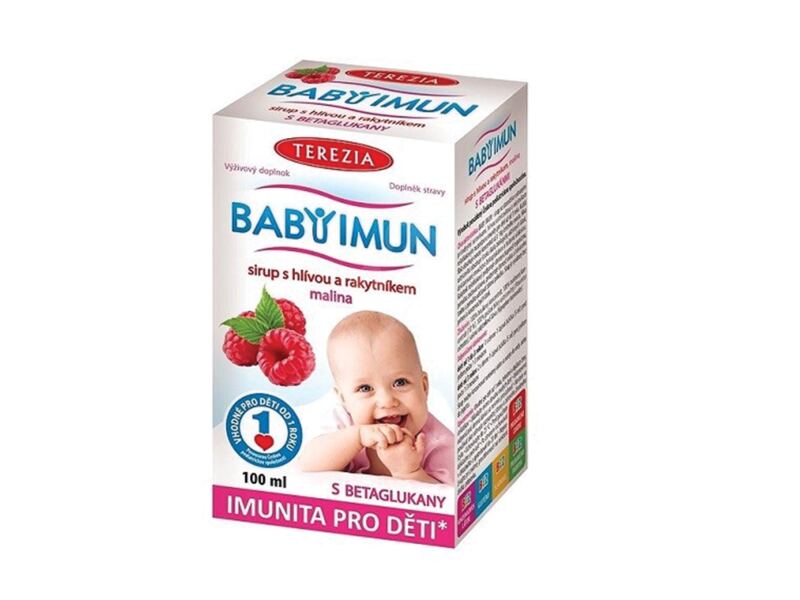 Terezia Babyimun sirup s hlívou a rakytníkem Malina 100 ml