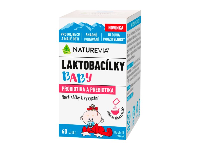 NatureVia Laktobacílky baby 60 sáčků