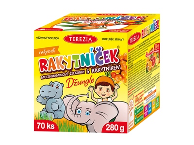 Rakytníček džungle multivitamínové želatinky 70 ks