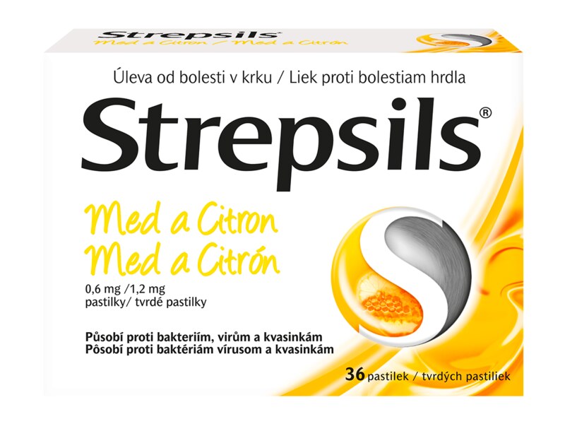 Strepsils Med a citron 36 pastilek