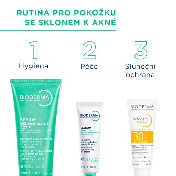 Bioderma Sébium Moussant Actif čisticí gel 200 ml