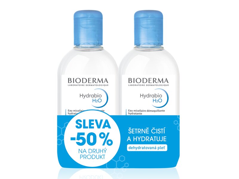 Bioderma Hydrabio H2O 250 ml micelární voda 1+1 Festival
