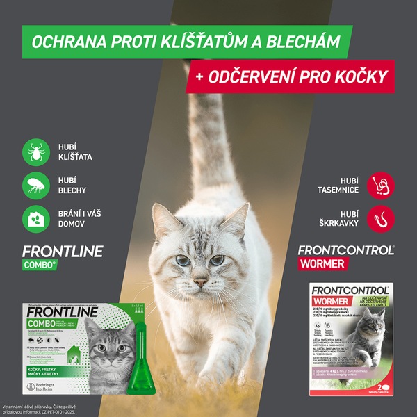 Frontline Combo spot-on pro kočky a fretky 0,5 ml 3 pipety