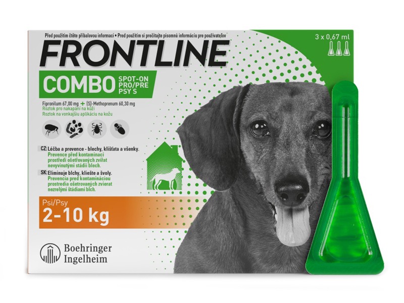 Frontline Combo spot-on pro psy S (2-10 kg) 0,67 ml 3 pipety