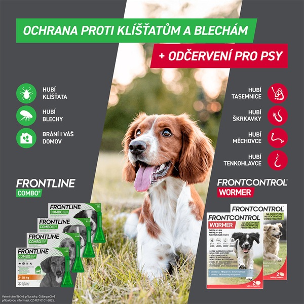 Frontline Combo spot-on pro psy M (10-20 kg) 1,34 ml 3 pipety