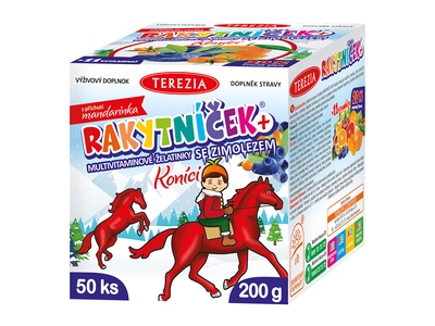Rakytníček+ koníci mandarinka multivitaminové želatinky 50 ks