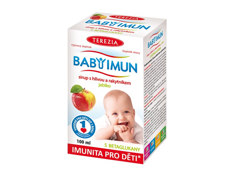 Terezia Babyimun sirup s hlívou a rakytníkem Jablko 100 ml