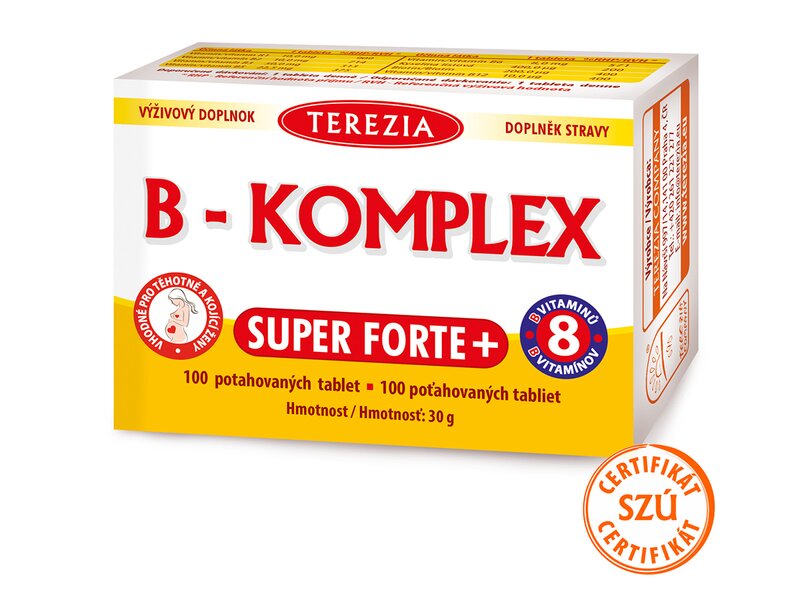 Terezia B-komplex Super Forte+ 100 potahovaných tablet